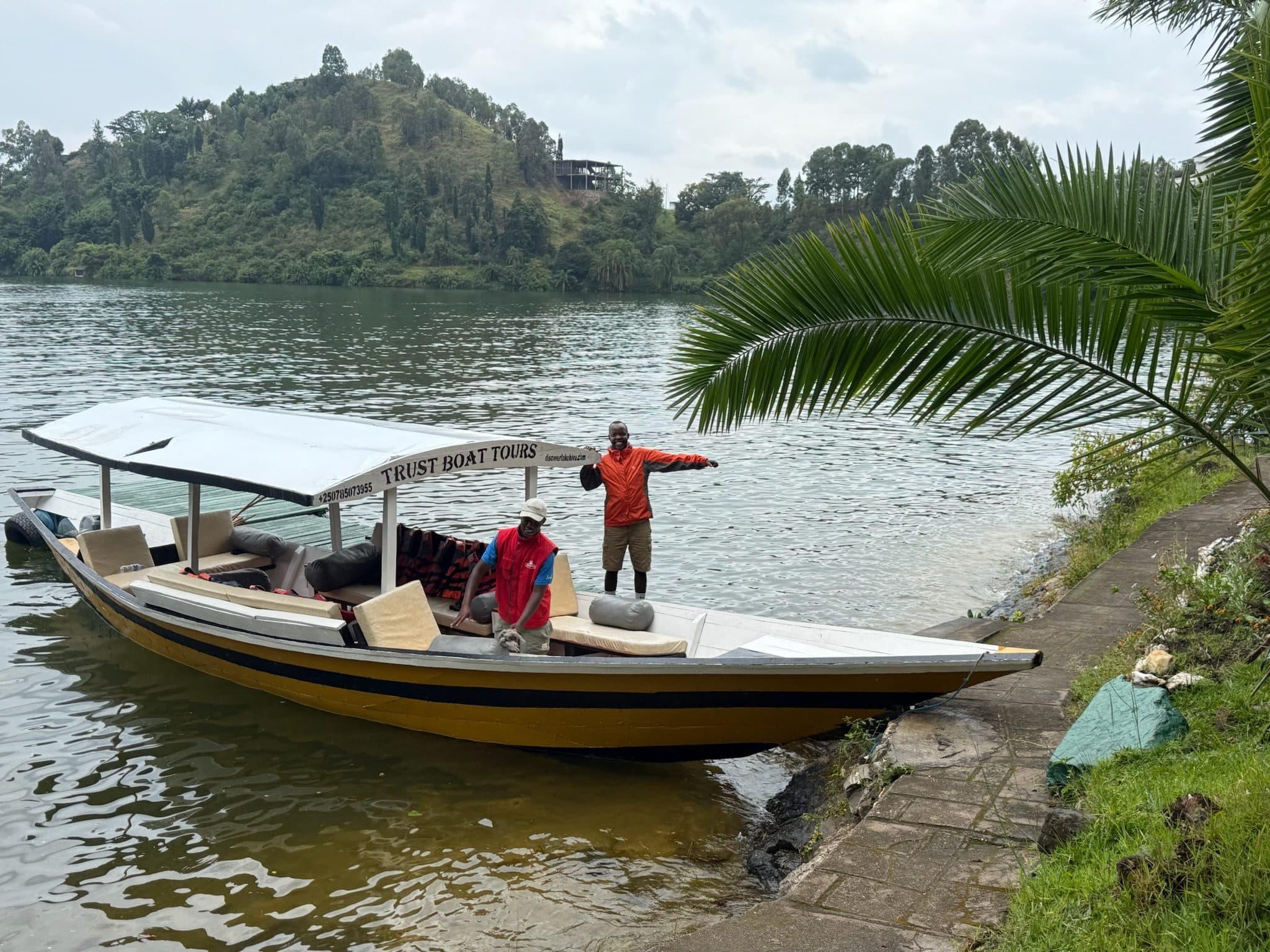 Boat at a Lake Kivu jetty