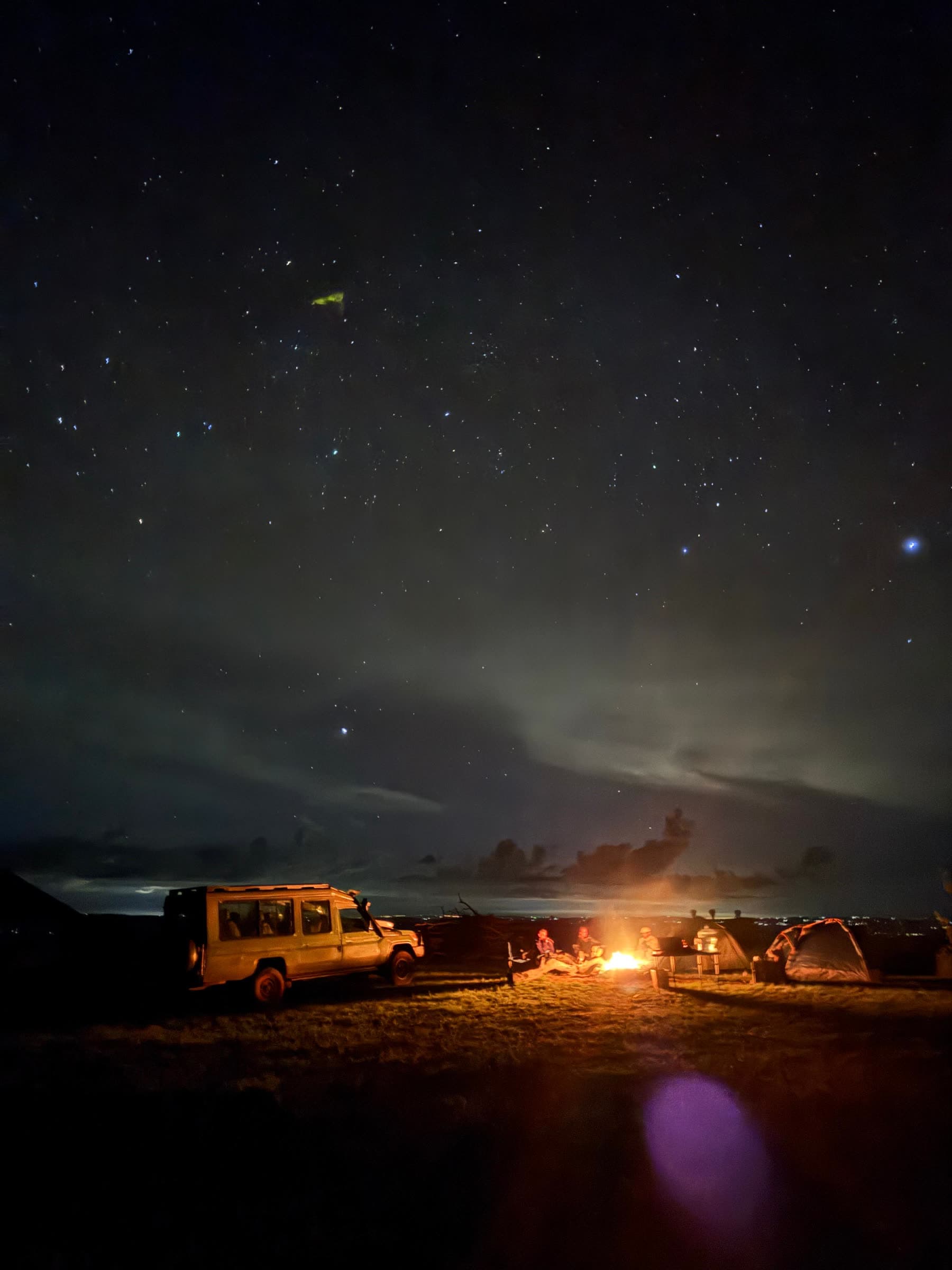 Night sky over the Mutumba campsite