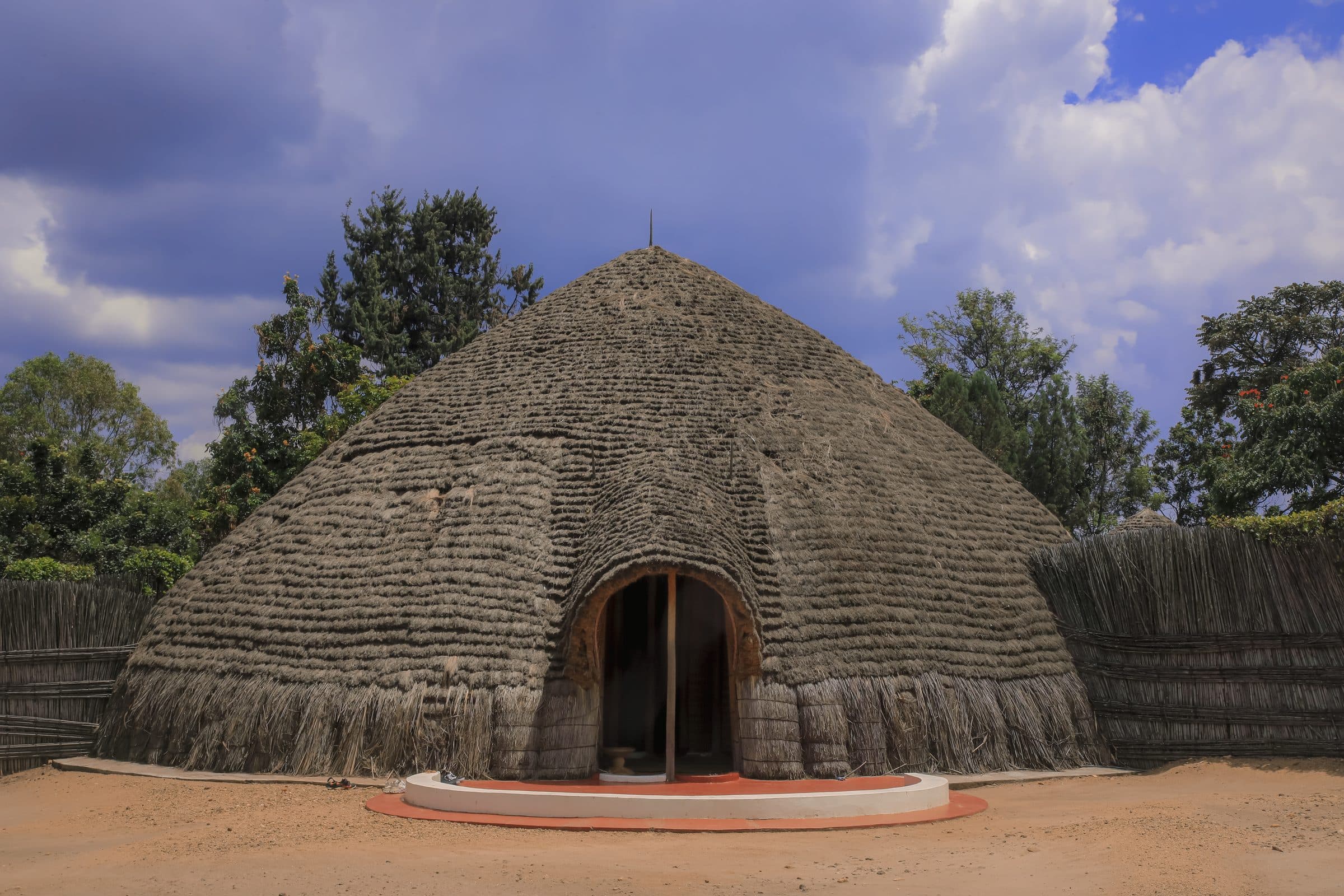 The thatched royal palace at the King's Palace Museum, Nyanza